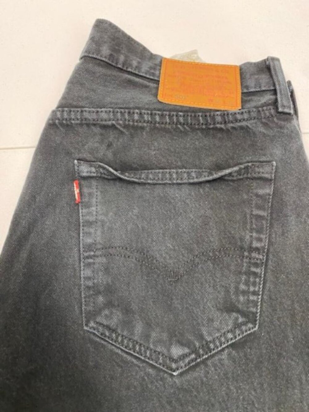 Levis 501 Mens Jeans 36x32 Black Original Fit Straight Leg Button Fly (316-3)